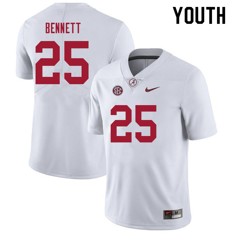 Youth #25 Jonathan Bennett Alabama Crimson Tide College Football Jerseys Sale-Black